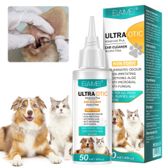 Elaimeiペット対外貿易新製品猫犬潔耳液50ml耳ダニ消臭洗浄かゆみ止め耳滴液