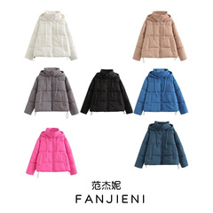 Zr対外貿易卸売り欧米風女装フランス七色の短い帽子付き綿服コート3046223 800