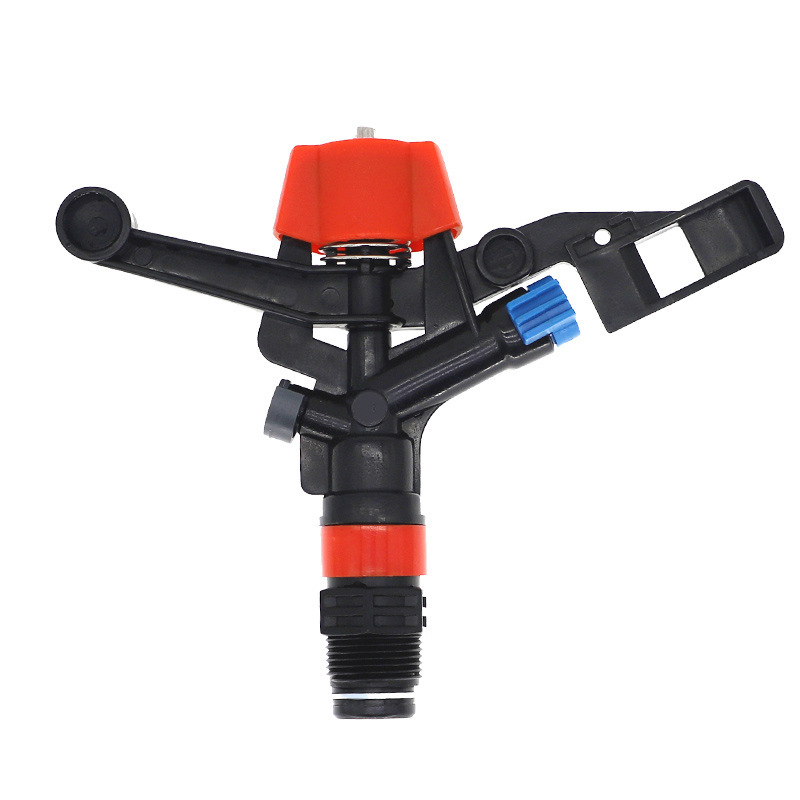 6 puntos rociador de brazo oscilante de plástico 360 grados rotación controllable jardín de césped agrícola riego por pulverización enfriamiento rociador sin impuestos