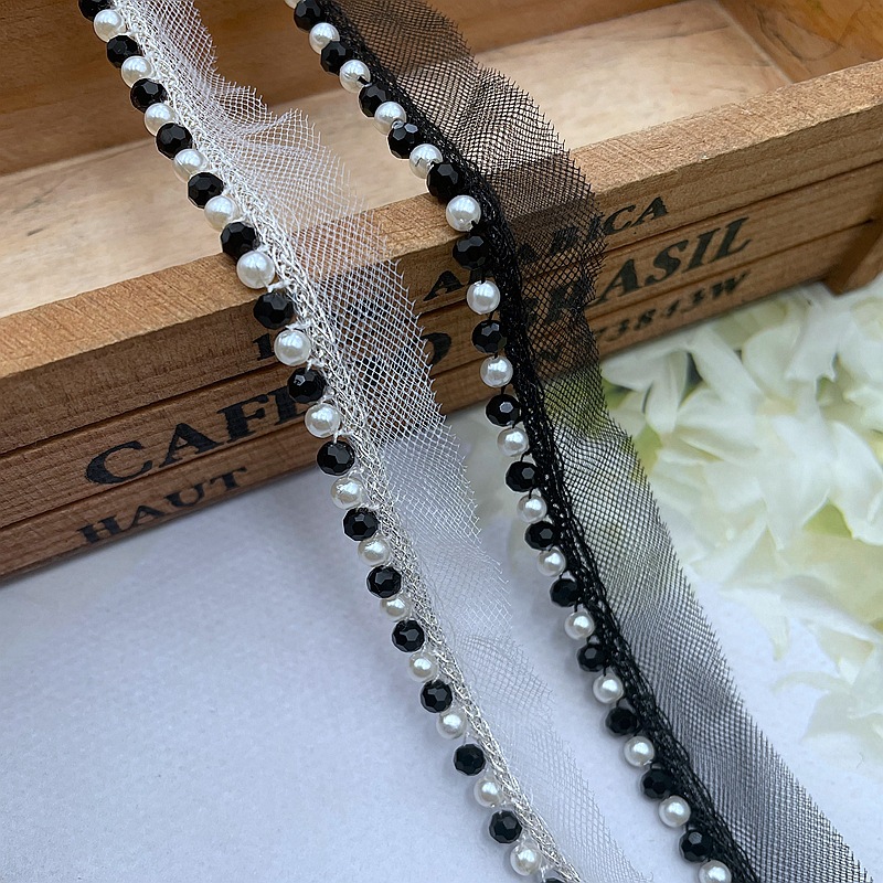 厂家现货批发手工钉珠花边 民族风汉服装饰珍珠花边织带diy辅料