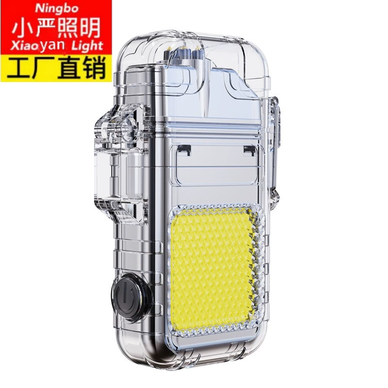 Новая электронная двойная дуговая зажигалка, наружная ветрозащитная Водонепроницаемая ручная Рабочая лампа, многофункциональное освещение прикуривателя