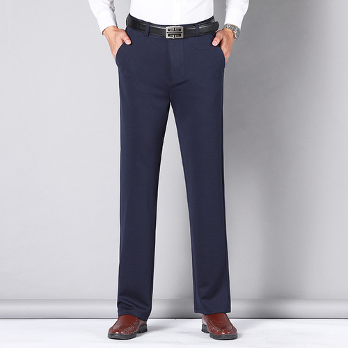 Summer thin loose straight-leg men's business casual pants wrinkle-resistant straight-leg men's casual pants long pants father