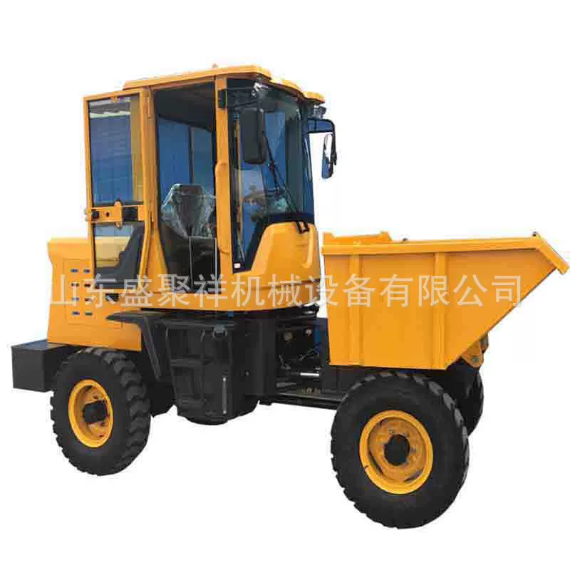 Гидравлический самосвал Shengjuxiang с колесным приводом, дизельный самосвал с передней разгрузкой для строительных площадок, четырехколесный багги.