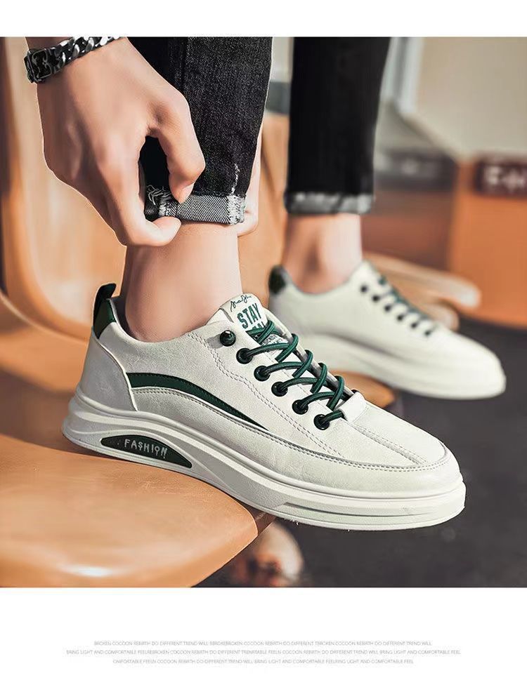 Produttori Nuove scarpe da ginnastica da uomo Scarpe da jogging morbide Teather Scarpe singole casual da uomo piccole scarpe bianche scarpe da uomo scarpe alla moda all'ingrosso_voghion.com