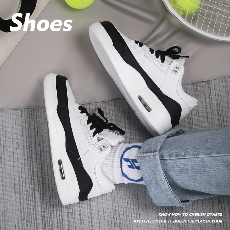 Couple Sports Running Air Cushion Shoes, Hong Kong Style Trendy, Versatile Thick Sole Height Increasing Durable Lightweight Men's Women's Casual Student Shoes