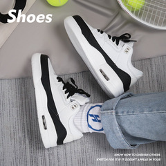 Couple Sports Running Air Cushion Shoes, Hong Kong Style Trendy, Versatile Thick Sole Height Increasing Durable Lightweight Men's Women's Casual Student Shoes