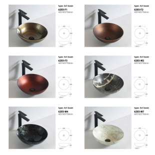 創意陶瓷台上盆歐式台盆高檔酒店面盆大理石陶瓷洗手盆圓形臉盆