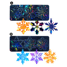 亚马逊爆款创意雪花挂件氛围感装饰滴胶模具diy全息硅胶模具