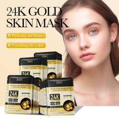 Full English 24k Gold Mask 25g ZOZU Hyaluronic Acid Moisturizing Hydrating Sheet Pack International Trade Wholesale