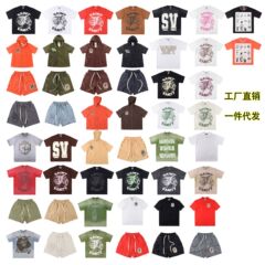 外国貿易卸売りSAINT VANITY ins同一アルファベットプリントカジュアル半袖tシャツ