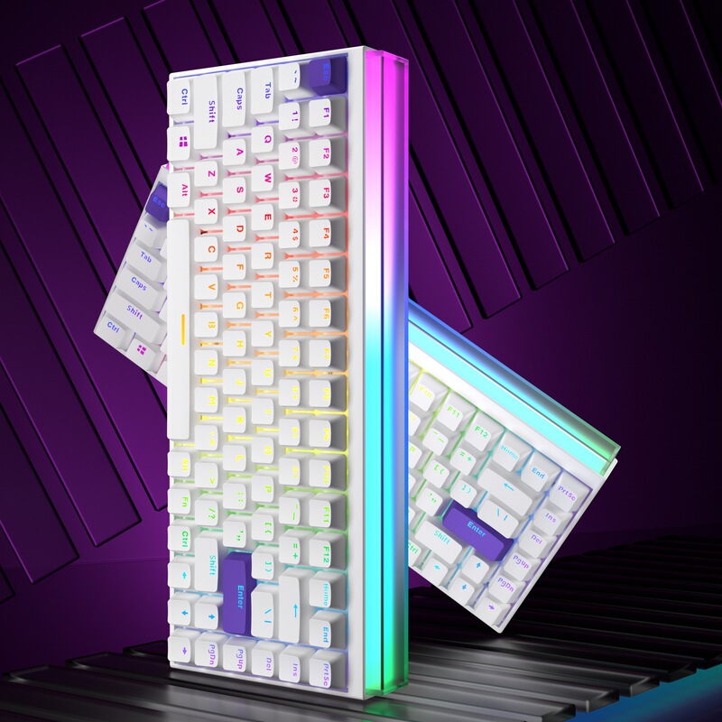 68 キーメカニカルキーボード e スポーツゲームカスタマイズされたメカニカル有線 RGB ライトボックスフルキーノーマルバットダブルカラー射出成形キー|undefined