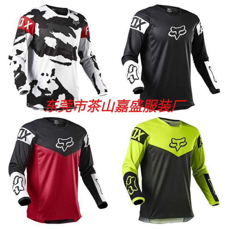 Summer new FOX FOX head off-road motorcycle mountain bike long sleeve quick-drying cycling clothes quick-drop clothes for men