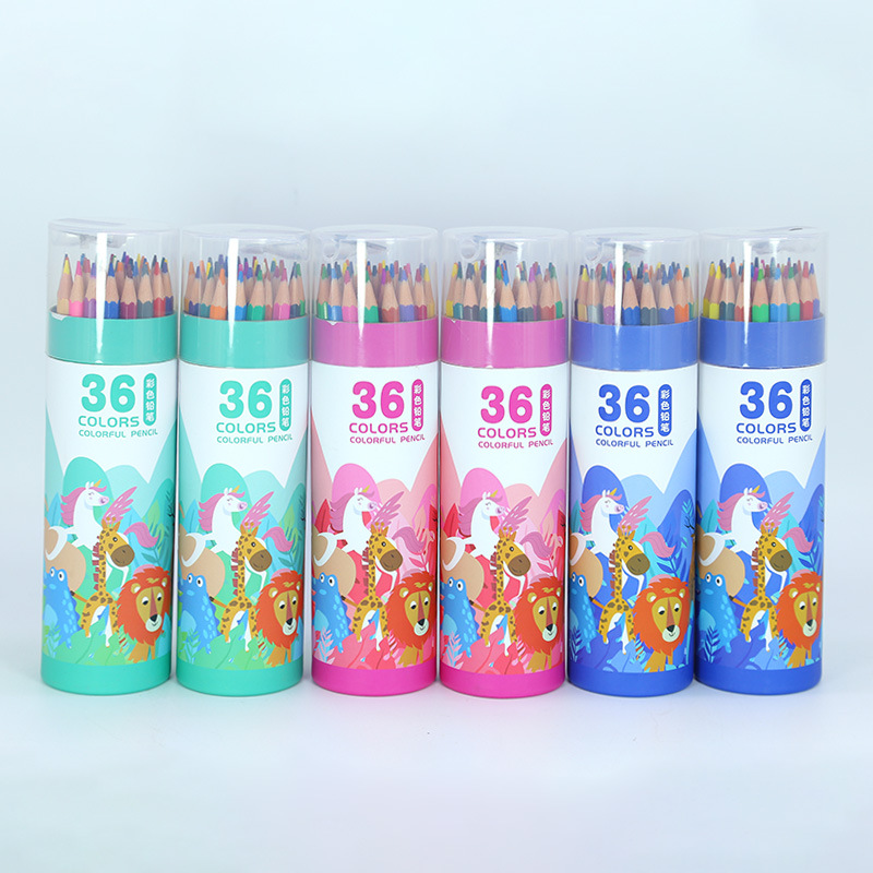 Lápices de color para estudiantes de primer grado dibujo infantil especial de dibujos animados de plomo de color al por mayor