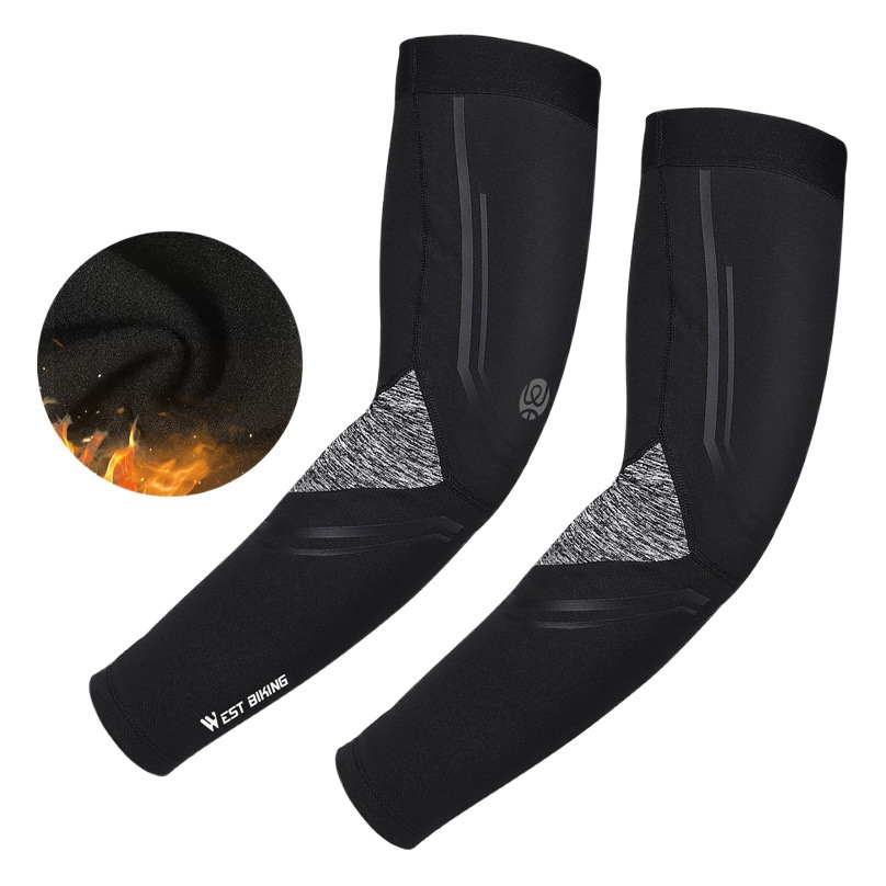 WEST BIKING winter cycling oversleeve warm fleece-lined outdoor sports cold-proof oversleeve running basketball oversleeve