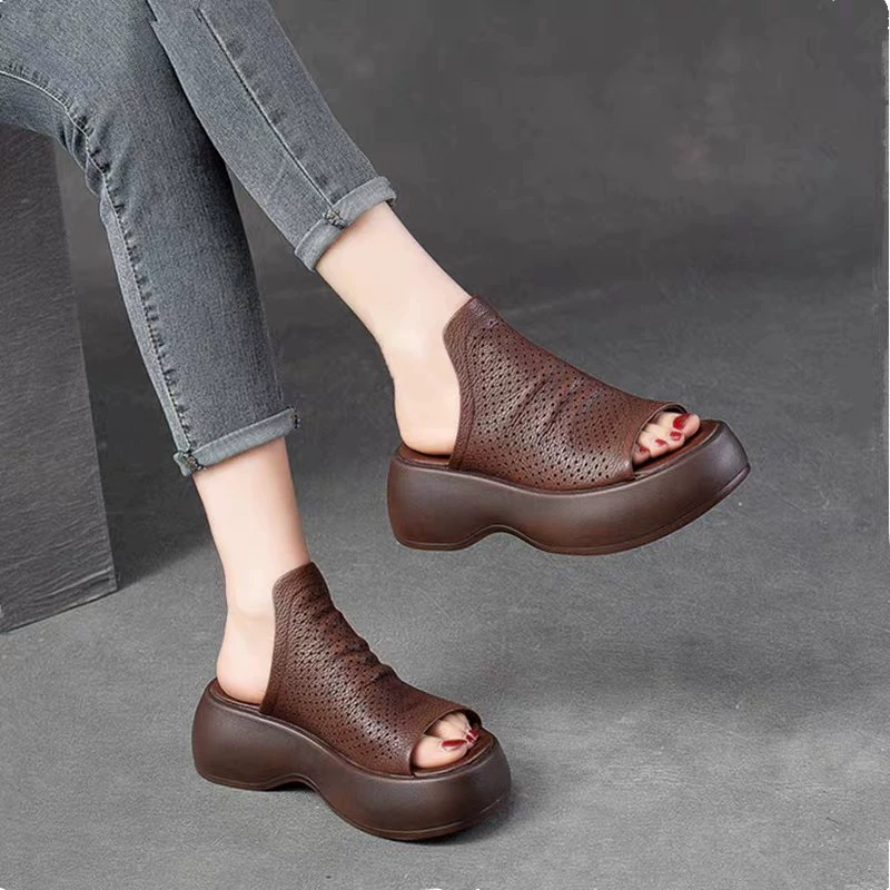 Summer retro slippers, sandals, 2023