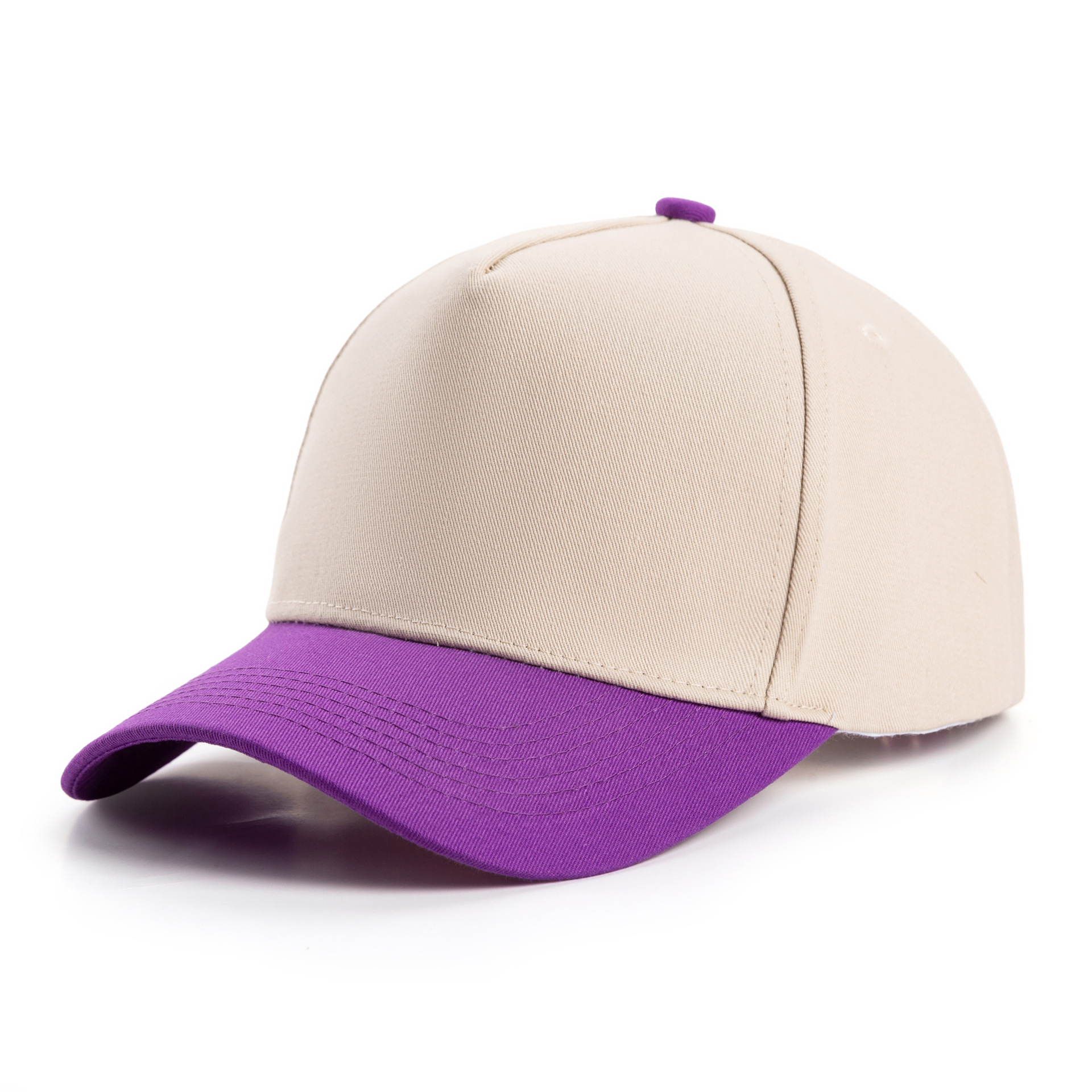 Men's Colour-blocked Cotton Five-panel Baseball Cap Embroidered_voghion.com