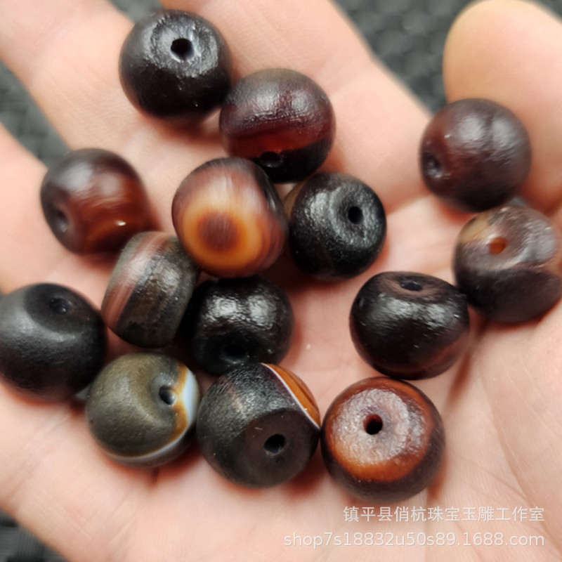 Black and Red Agate Old-Style Beads, Jade Loose Beads, Silk-Wrapped Agate Passepartout Spacer Beads, Jewelry Accessories Beads Black and Red Agate Old-Style Beads, Jade Loose Beads, Silk-Wrapped Agate Passepartout Spacer Beads, Jewelry Accessories Beads
