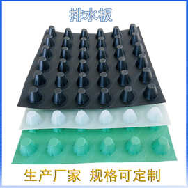 塑料凹凸排水板2.0车库顶板底板疏水板 蓄滤水屋顶绿化hdpe排水板
