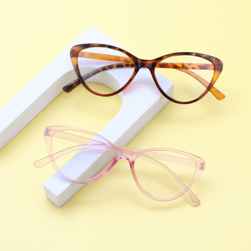 Fashionable and personalized anti-blue light cat-eye glasses, transparent lenses, European and American style, retro, simple, versatile flat glasses for men and women