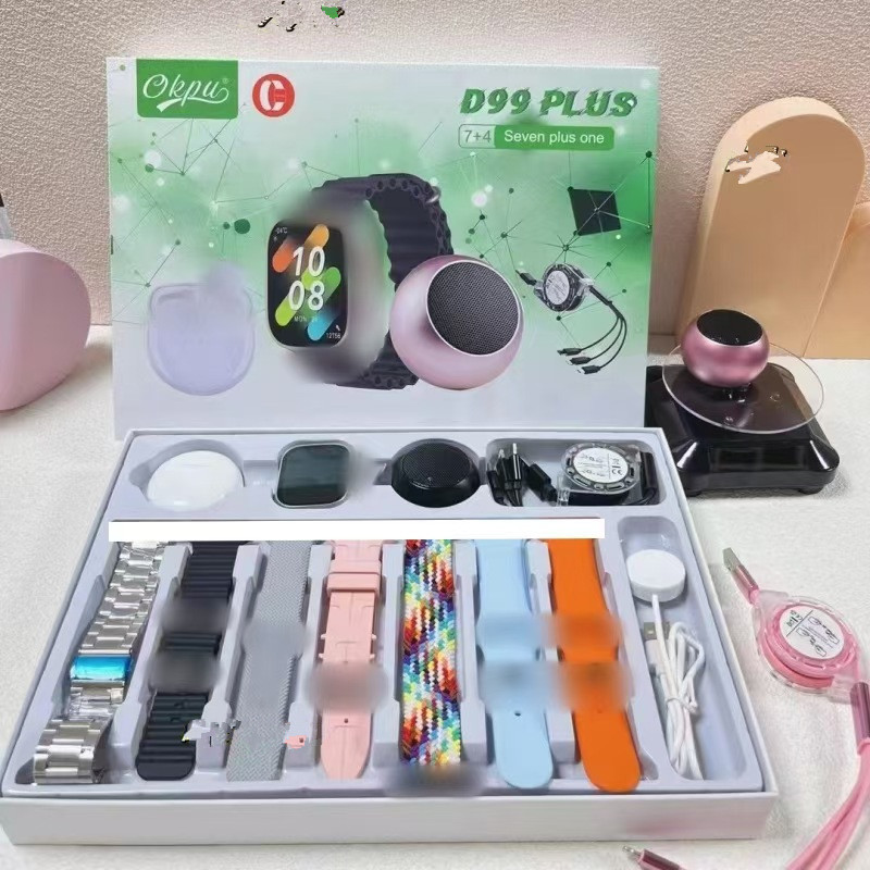 D99Plusスマートウォッチ10-in-1セットbluetooth通话心拍计ステップ睡眠健康モニタリングスポーツ腕时计|undefined