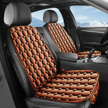 2025年新款防滑小三件通用毛绒冬季汽车坐垫多件套英文版新品屁垫