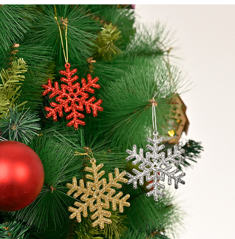 Christmas Snowflake Flakes 6-color Tree Decoration Wholesale Nihaojewelry display picture 6