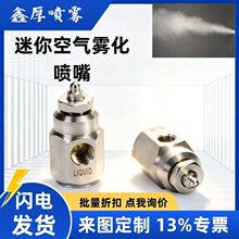厂家直销微型空气雾化喷嘴不锈钢喷头空气液体混合除尘加湿喷嘴