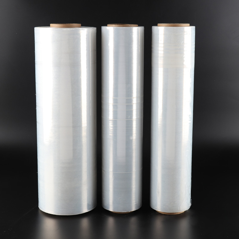 打包pe围膜机械包装捆裹拉伸缠绕膜围塑料薄膜自粘工业保鲜膜批发