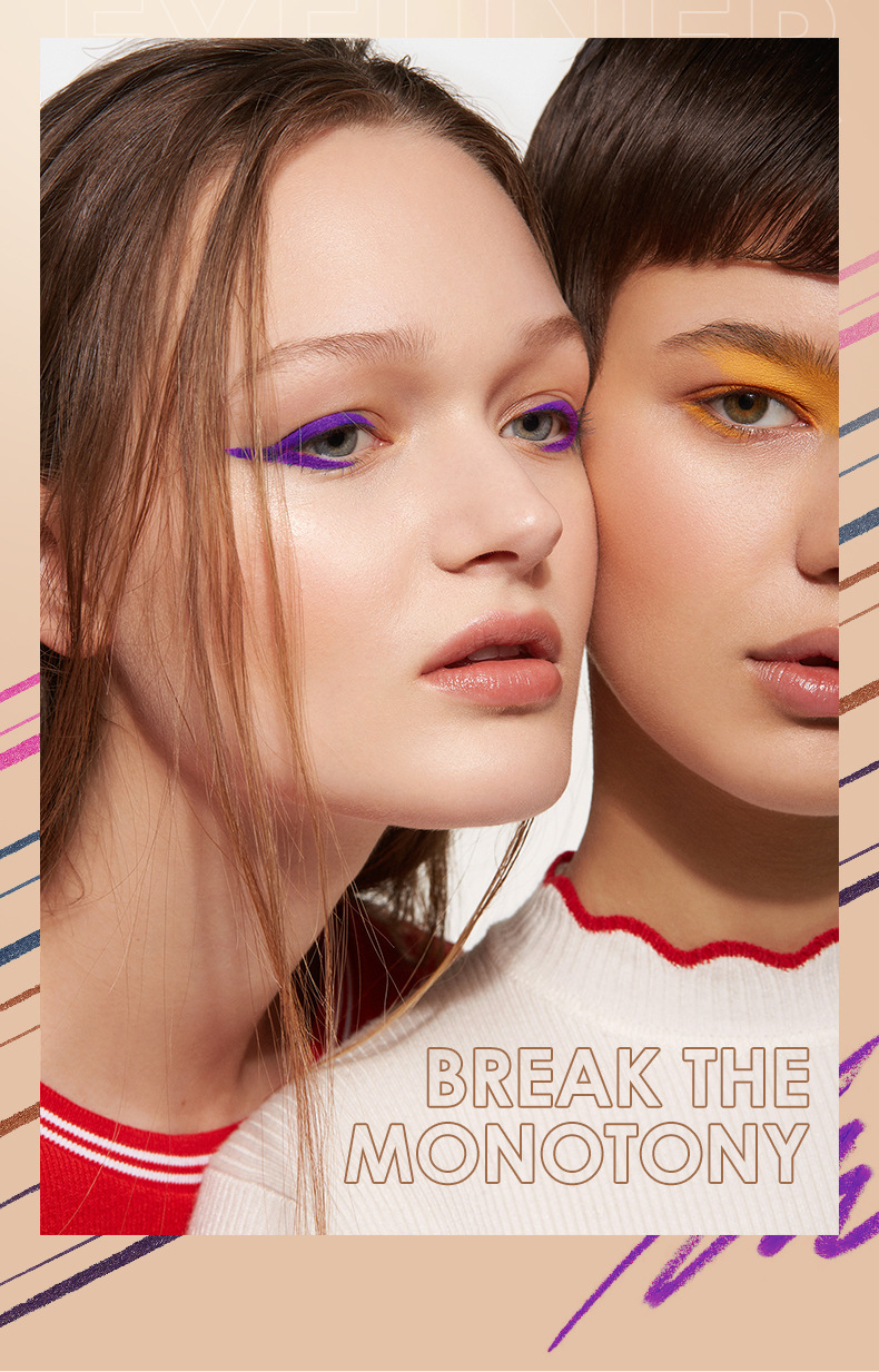 The Langmanni 12-color eyeliner set is not prone to smudging. It is a matte colored eyeliner set Item Picture