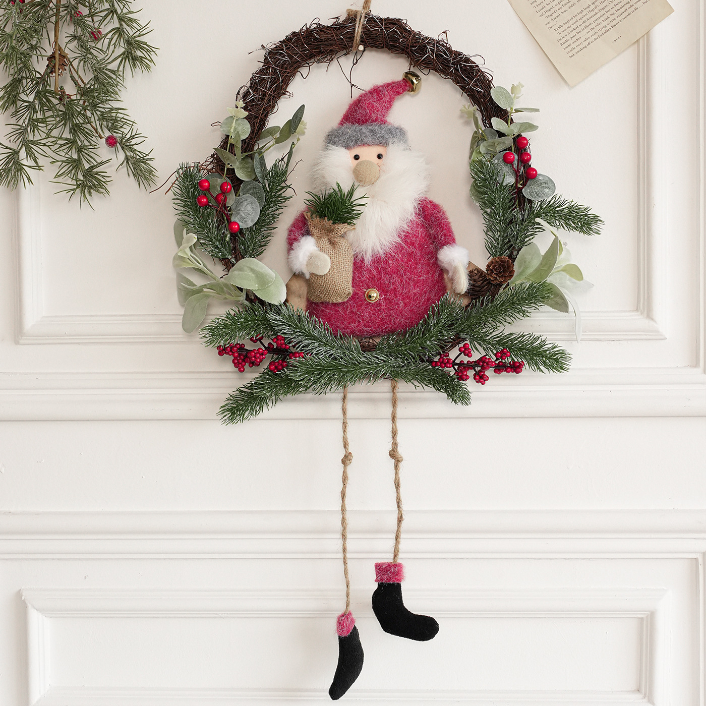 Colgante de guirlandas de Navidad muñeca de nieve viejo rama puerta colgar pared decoración ventana decoración accesorios de diseño de árbol de Navidad
