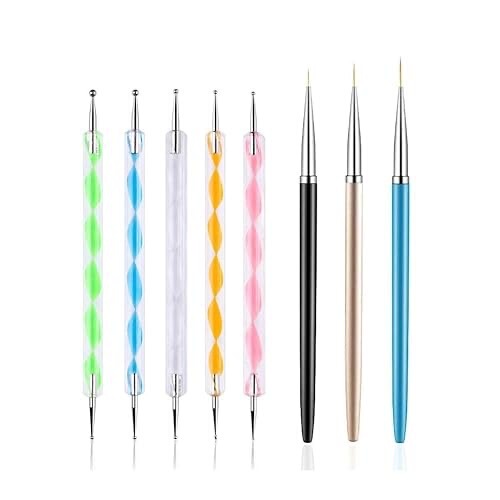 Cross-border point drill pen 5 suit spiral rod point flower pen DIY color painting pen 3 piece set pull line brush painting pen suit
