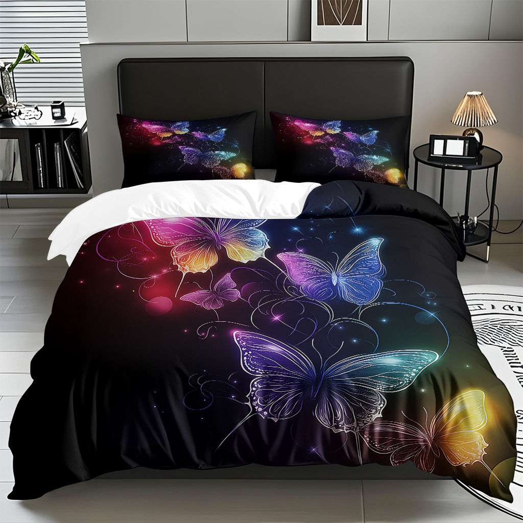 Butterfly series digital print edredón comercio electrónico transfronterizo preferido fuente fábrica adaptada modo TEMU / JIT