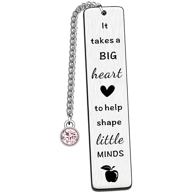 Marcadores de acero inoxidable europeos y americanos Regalos de la temporada de graduación Grabado con láser Gracias Regalos del día del maestro Libro Marcadores de metal