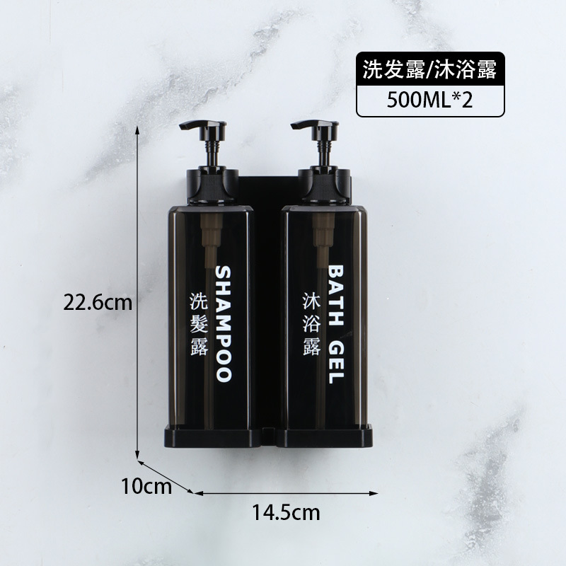 Dispensador de Jabón de Pared para Hoteles, Dispensador de Champú y Gel de Ducha sin Necesidad de Perforar, Dispensador de Desinfectante de Manos de Fábrica