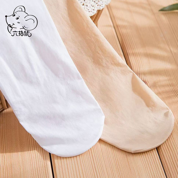 Children's thin dancing white base tights