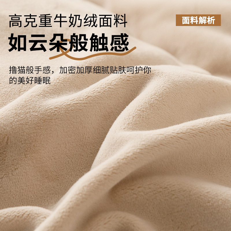 ミルクベルベット4点セット 秋冬用 厚手 保温 コーラルベルベット フランネル ベッドカバー シーツ ボックスシーツ 和風