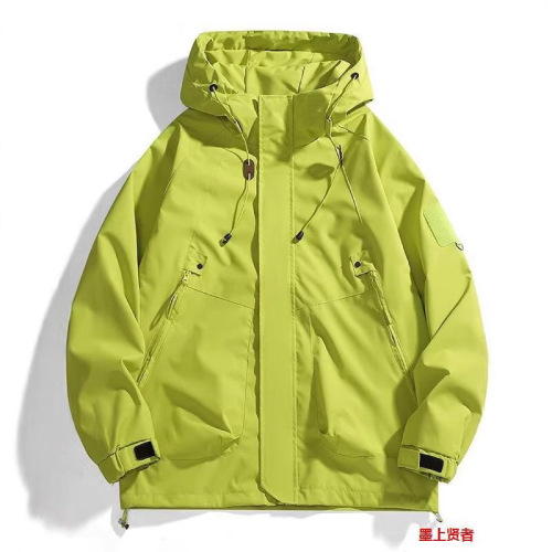 2025 Spring/Summer Men's & Women's American-style High-Street Hooded Windproof & Waterproof Jacket with Printed Design