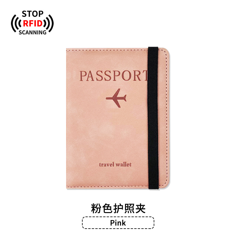 Cubierta de pasaporte Correa rosa