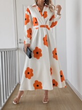 M 10937 Oversized Polo Collar Swing Dress ����POLO����ȹ