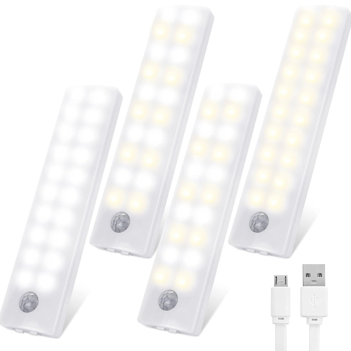 Ultrafino USB de carga inteligente de inducción LED tira de luz magnética autoadhesiva armario gabinete de vino luz tira de luz de tira de luz
