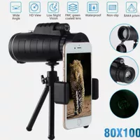 Трансграничный монокулярный телескоп 80X100, мощный, высокой четкости, профессиональная фотография, низкая освещенность, ночное видение, уличный портативный телескоп