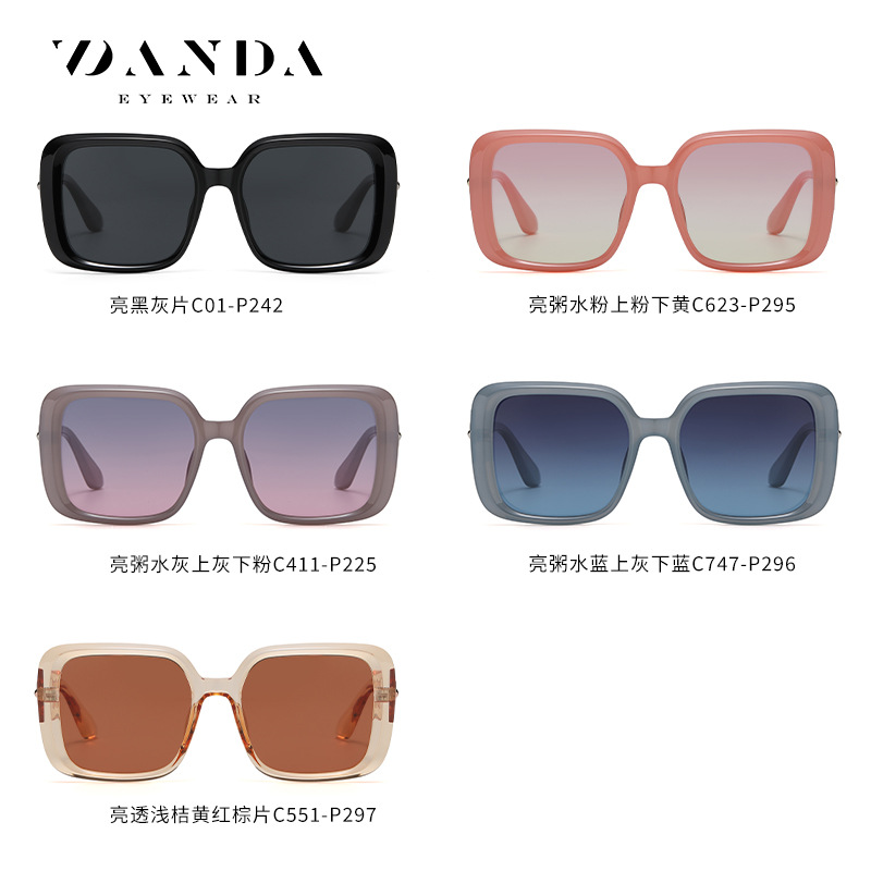 En stock gafas de sol polarizadas al por mayor tendencia de la moda gafas de sol de las nuevas mujeres TR7559 gafas de sol a prueba de sol