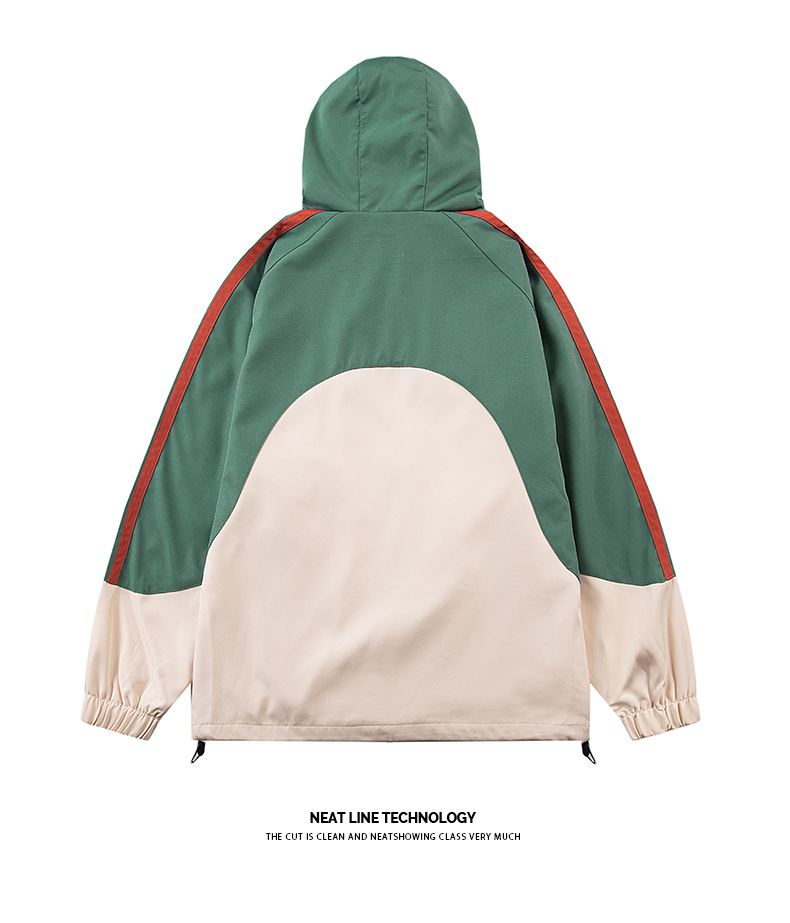 Giacca uomo outdoor stile montagna a contrasto con cappuccio_voghion.com