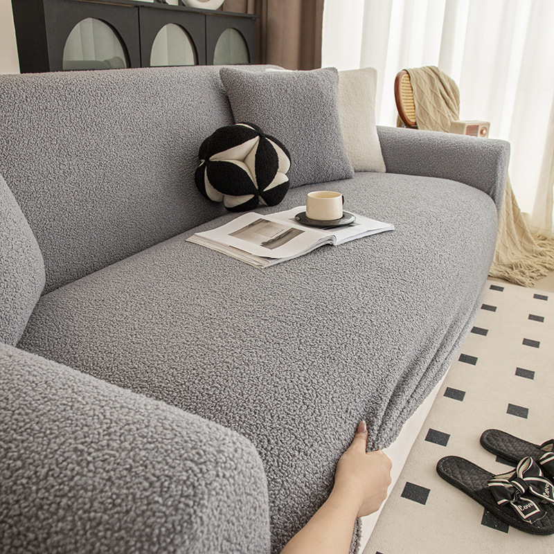 Nueva cubierta de sofá de peluche todo incluido engrosado elástico de alto nivel de sofá perezoso cubierta de protección contra arañazos tela de cubierta a prueba de polvo