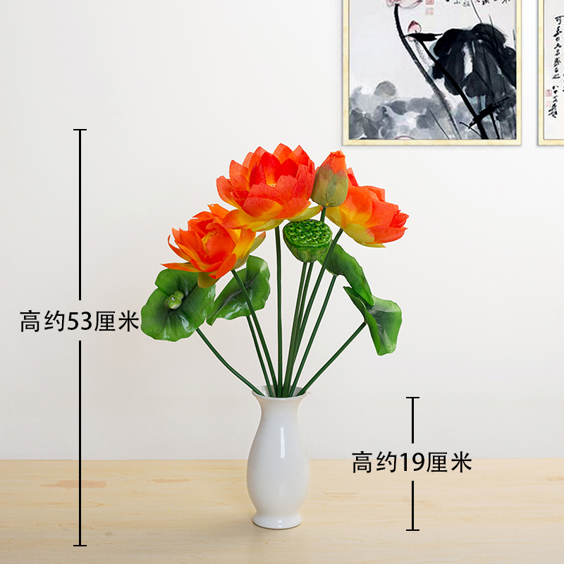 [Bộ bình] Bình nước sạch 9 chữ thập hoa sen lớn màu đỏ hoàng hôn