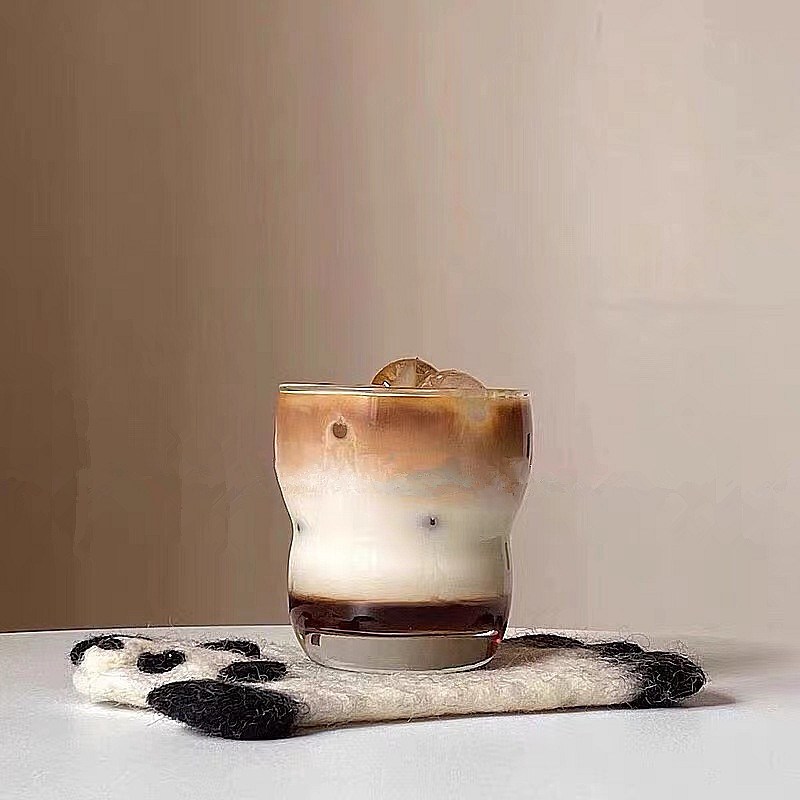 ins復古風咖啡館冰咖啡杯冷萃拿鐵杯飲品杯雞尾酒杯冰球杯玻璃杯