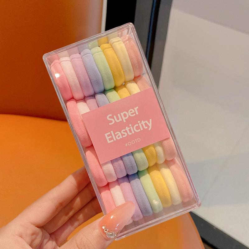 Anillo para el cabello de los niños, banda de goma de alta elasticidad, cabello trenzado, no daña el cabello, cuerda para atar al bebé, red neta 2025 nueva funda de cuero de cuerda para el cabello