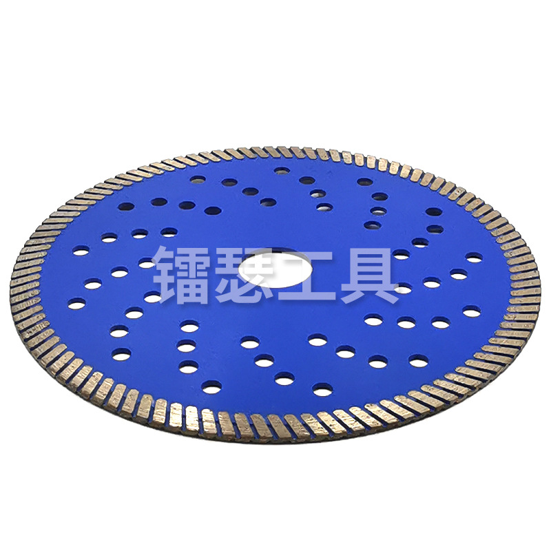 厂家供应混批 带散热孔热压波纹片混凝土大理石砖块切割圆锯片