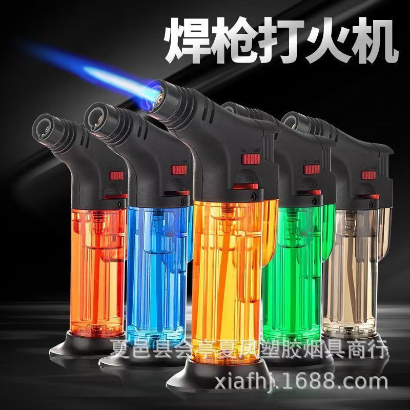 Point Moxibustion Special Lighter Household Cigar Welding Spray Gun Inflatable Lighter Windproof Direct Blue Flame Aromatherapy Lighter