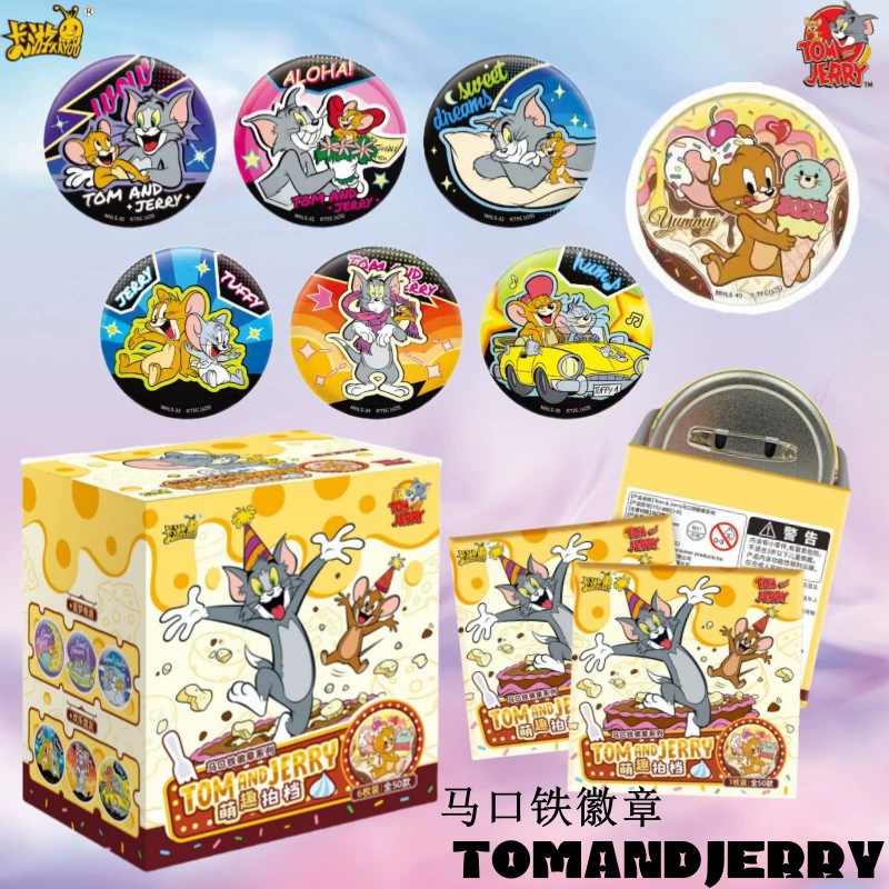 Официальный значок Тома и Джерри, подарок на день рождения, медаль, настоящая периферийная металлическая брошь, модная